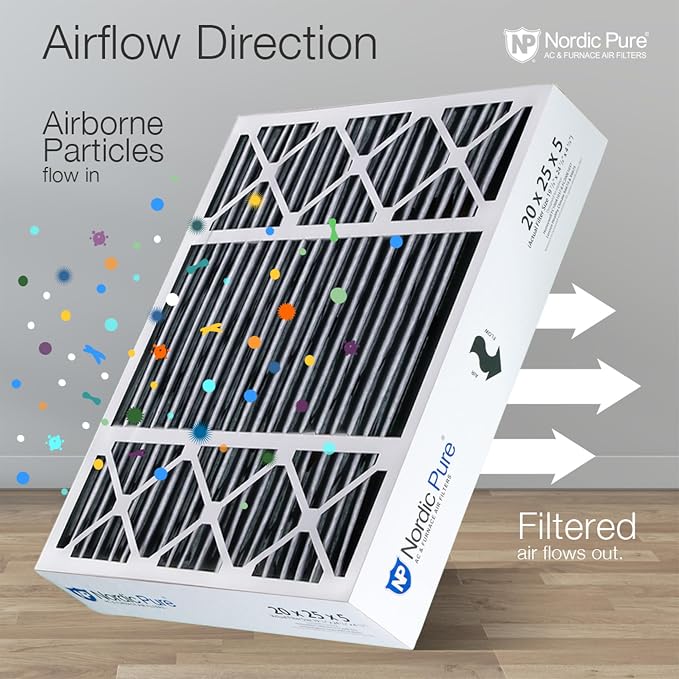 Nordic Pure 20x25x5 Honeywell Replacement Air Filters MERV 12 Plus Carbon 4 Pack - Image 8