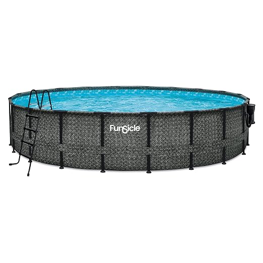 Funsicle 20' x 48" Oasis Designer Round Frame Above Ground Outdoor Swimming Pool by Funsicle