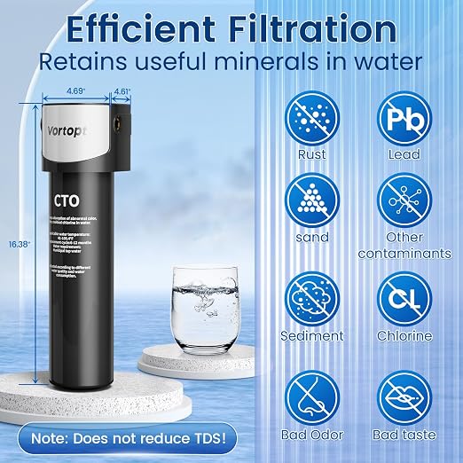 Vortopt Under Sink Water Filter System, NSF/ANSI 42 Certified Water Purifier - Image 2