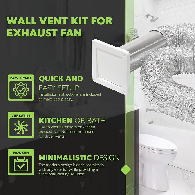 Homewerks HW481-UL181 Wall Vent Duct Kit - Image 3