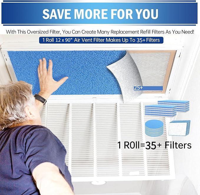 UBeesize Air Vent Filters, MERV 8 Triple Vent Filter Kit - Image 5