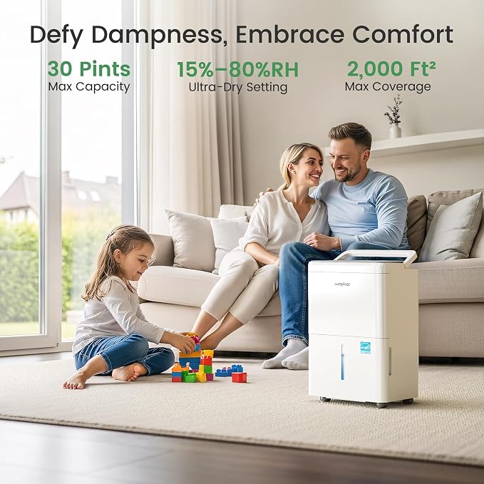 Waykar 2000 Sq. Ft. Energy Star 2025 Dehumidifier - Image 2