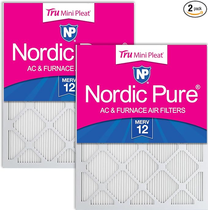 Nordic Pure 14x25x1 Tru Mini Pleat MERV 12 AC Furnace Air Filters – 2.5X More by NordicPure