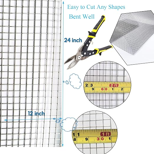 Upgraded 2PACK SS Wire Mesh, 4 Mesh Completely Welded, 12 X 24 in, Stainless 304 - Image 4