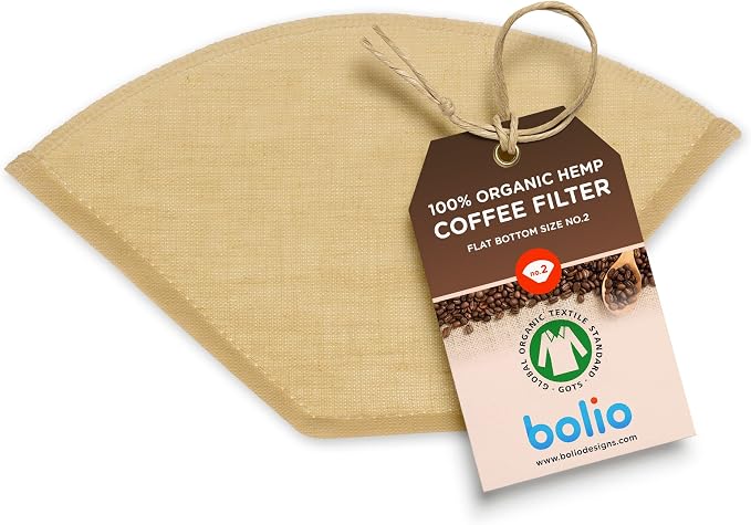 Organic Hemp Reusable Coffee Filter by Bolio