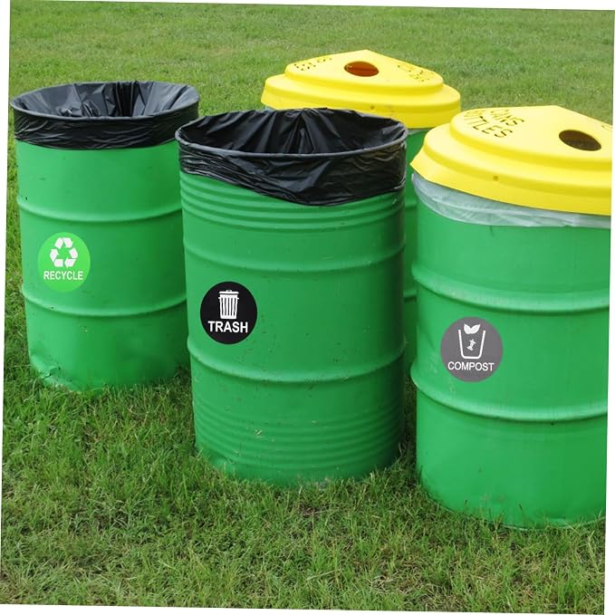 Garbage Can Recycling Stickers 9pcs Waste Sorting Decals Removable Adhesive - Image 9