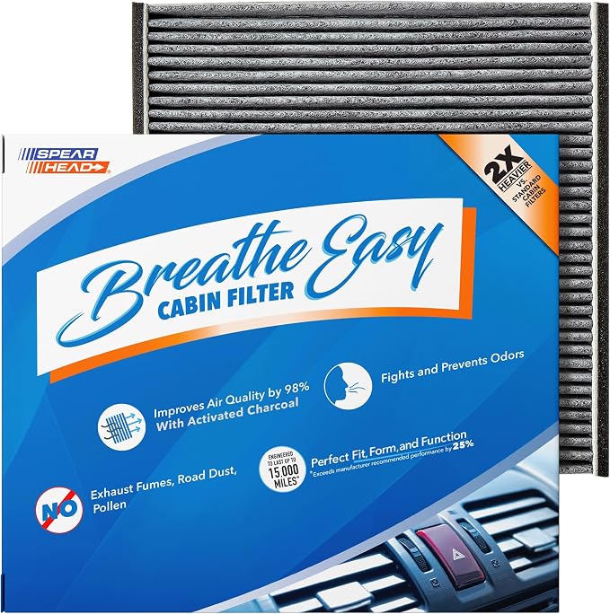 Spearhead Odor Defense Breathe Easy AC & Heater Cabin Filter | Fits Select by SPEARHEAD