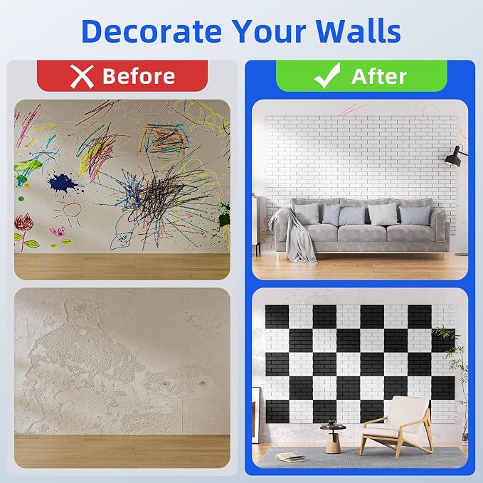 20 Pack Acoustic Panels with Self Adhesive, Soundproof Wall Panels, Brick Sound - Image 7