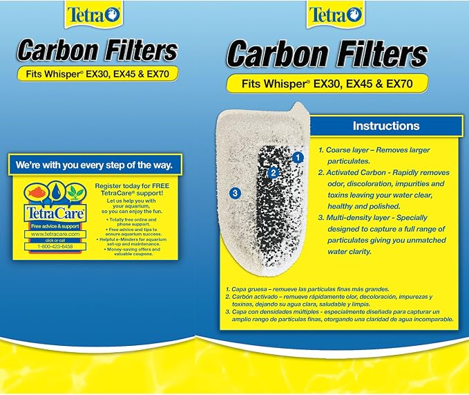 Tetra Whisper EX Carbon Large Round Filter Cartridges, Fits Tetra Whisper EX 30 - Image 4