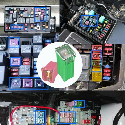 Tnisesm 32Pcs Jcase Fuses Assortment Kit, Low and Tall/STD Profile Box Shaped - Image 6