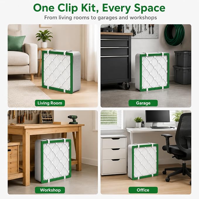 Updated Box Fan Filter Clips for 20 Inch Box Fan, Reusable Air Filter Holder - Image 7