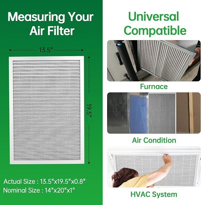 14x20x1 Air Filter Electrostatic Filter Reusable Washable HVAC AC Furnace Filter - Image 4
