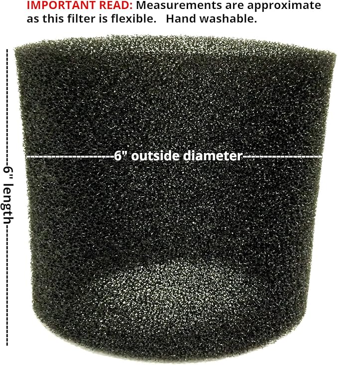 Foam Sleeve for Shop Vac 90585, Washable Foam Filter Replacements for Shop Vac - Image 2