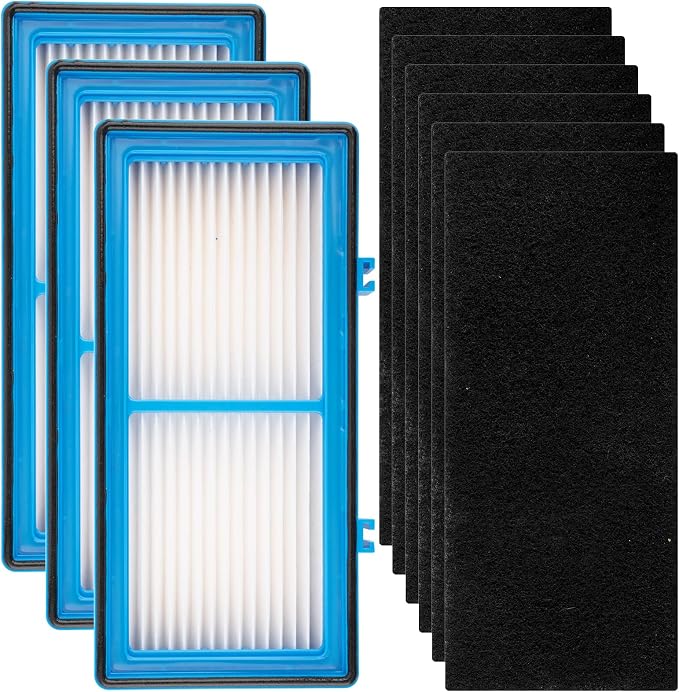 AER1 Filter 3 HEPA Filters + 6 Carbon Booster Filters Compatible by BRUVISH