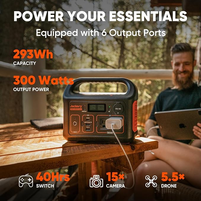 Jackery Solar Generator 300, 293Wh Backup Lithium Battery - Image 2