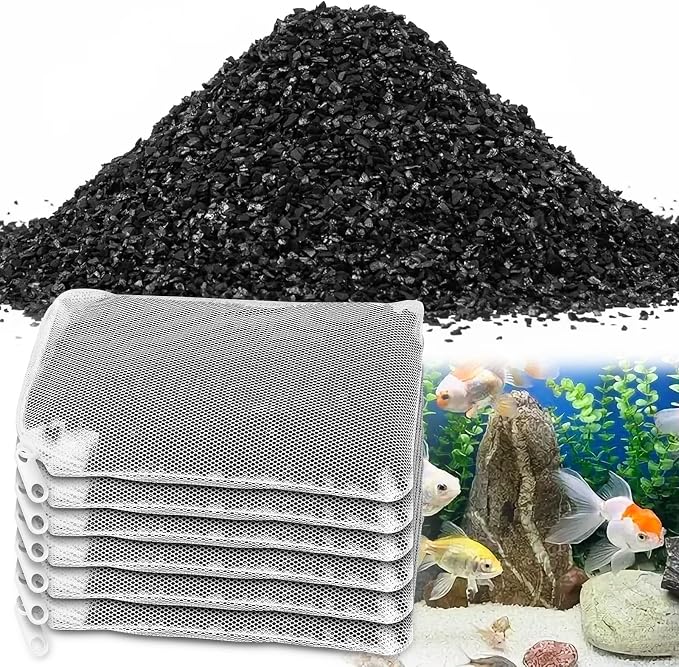 6 Pack Aquarium Activated Carbon Bags, Chemical Aquarium Filter Media, by Unknown