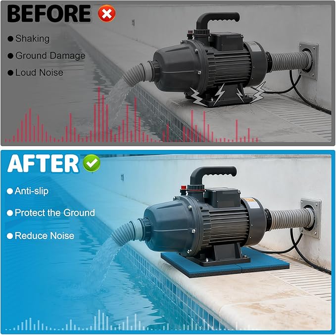 Air Jade Pool Pump Vibration Pads, Hot Tub Motors, Heavy Duty Odorless Rubber - Image 6