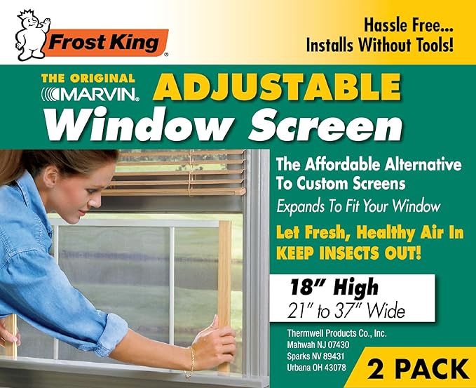 Frost King 2AWS1837 WB Marvin Adjustable Window Screen, 18in High x Fits - Image 2