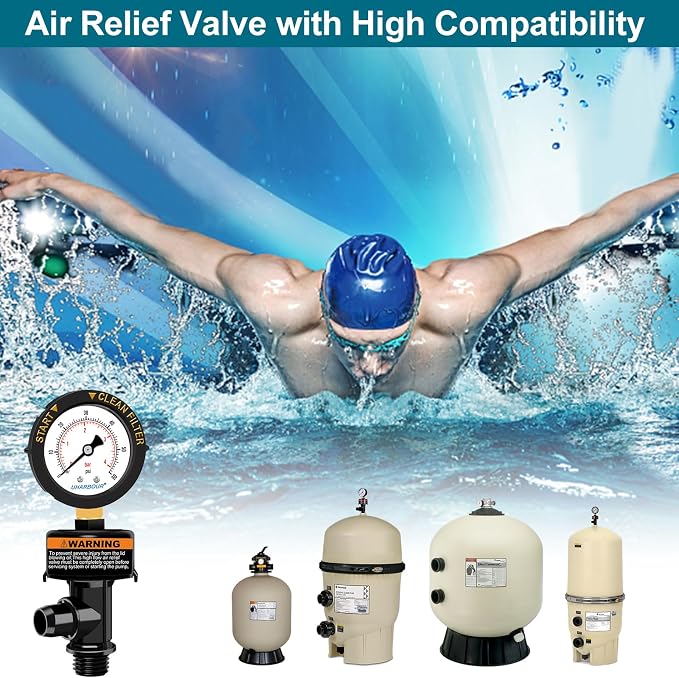 Air Relief Valve with Pool Filter Pressure Gauge, Air Relief Valve Highly - Image 5