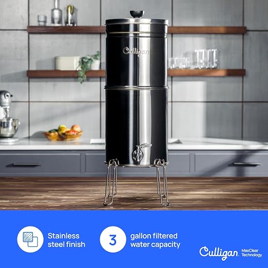 Culligan MaxClear 3 Gallon Gravity Water Filter System, Polished - Image 9