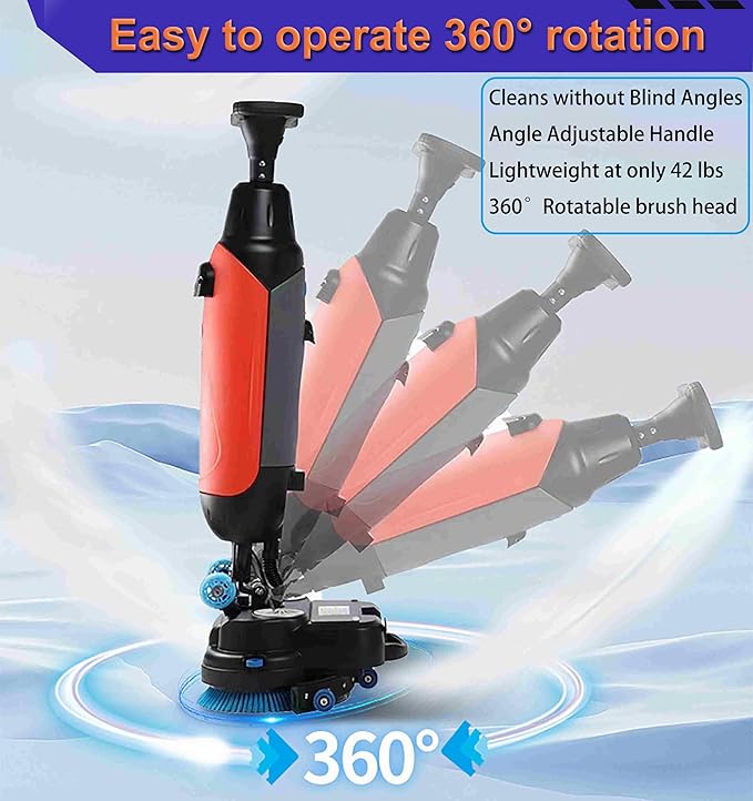 Floor Polisher Commercial, Dual-Brush Rotary Floor Scrubber, Lightweight - Image 6