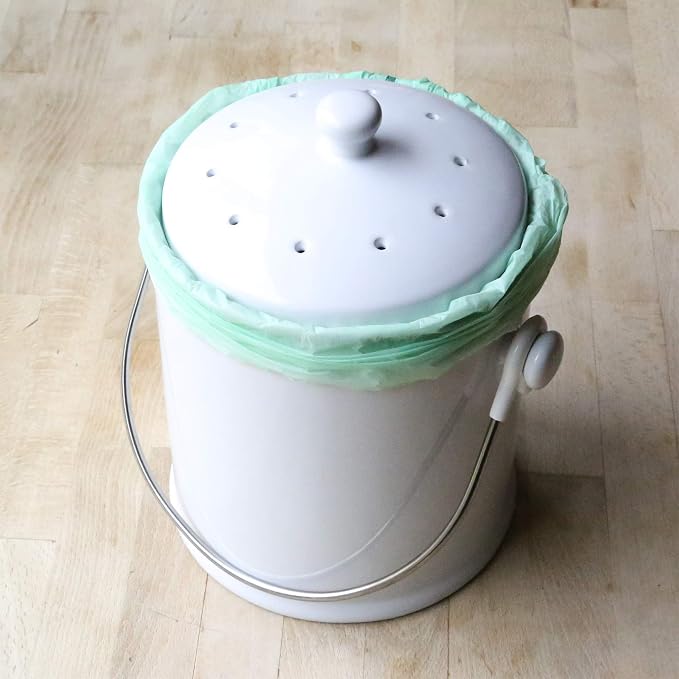 Natural Home 1-Gallon Ceramic Compost Bin - Image 2