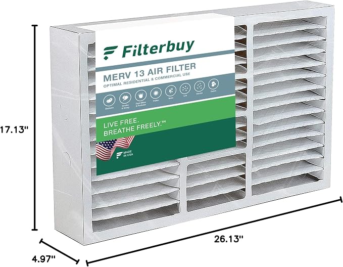 Filterbuy 17.5x27x5 Air Filter MERV 13 Optimal Smoke & Allergy Defense - Image 10