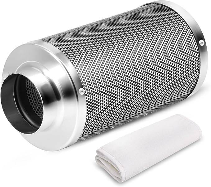 iPower 4'' Air Carbon Australia Virgin Charcoal, Pre-Filter Included Reversible by iPower
