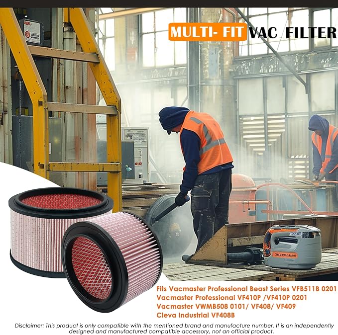 VJFF Replacement Fine Dust Filter Fits Vacmaster VFB511B 0201 Beast/ VWMB508 - Image 3