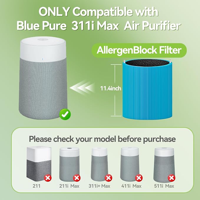 Blue Pure 311i Max AllergenBlock Replacement Filter Compatible - Image 2