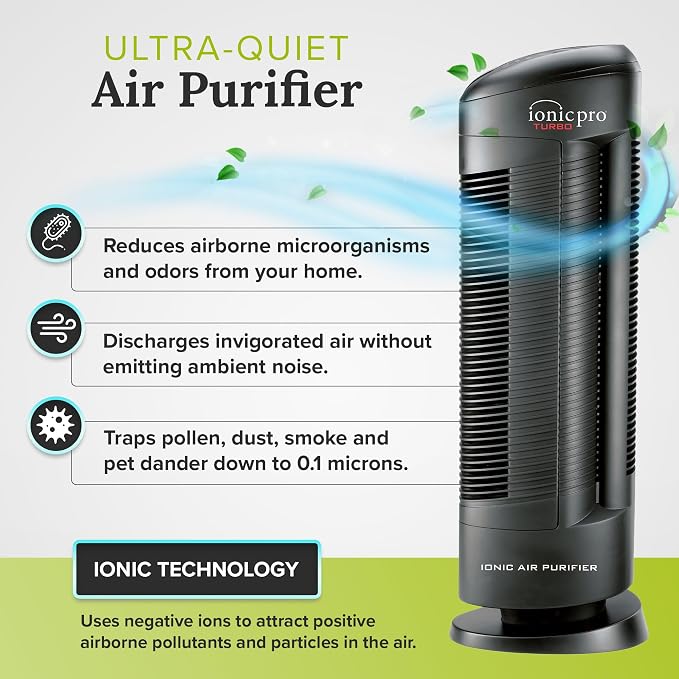 Ionic Pro Turbo Ionic Air Purifier Tower - Image 3