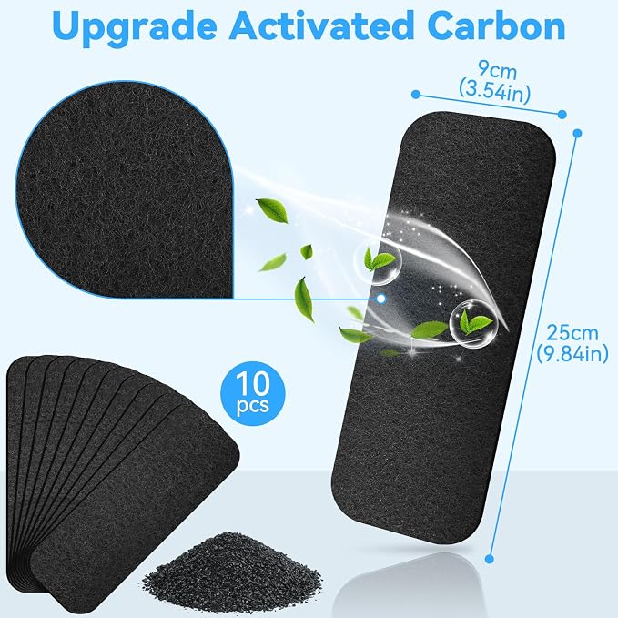 Ceiling Fan Air Filter -10 Pack Activated Coconut Shell Carbon Filter Rounded - Image 5