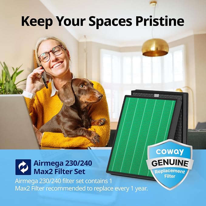 Coway Airmega 230/240 Air Purifier Replacement Filter Set, Max 2 HEPA and - Image 3