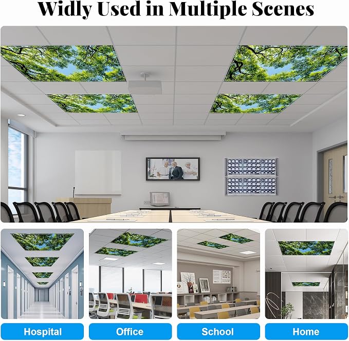 2 Pack Fluorescent Light Covers- 4 x 2 Feet Magnetic Ceiling Light Cover Room - Image 4
