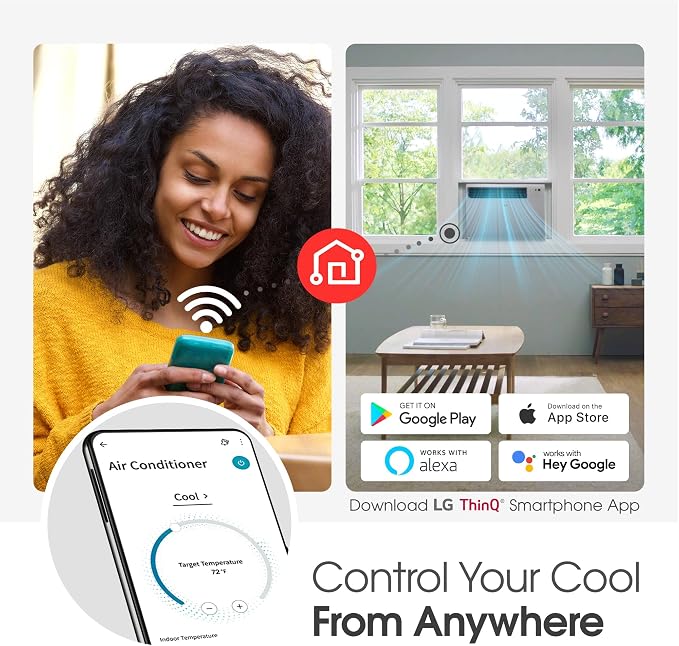 LG 14000 BTU Window Air Conditioner Energy Saving Dual Inverter Remote Control - Image 4