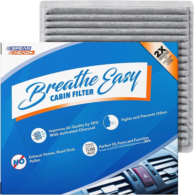 Spearhead Odor Defense Breathe Easy AC & Heater Cabin Filter | Fits Select by SPEARHEAD