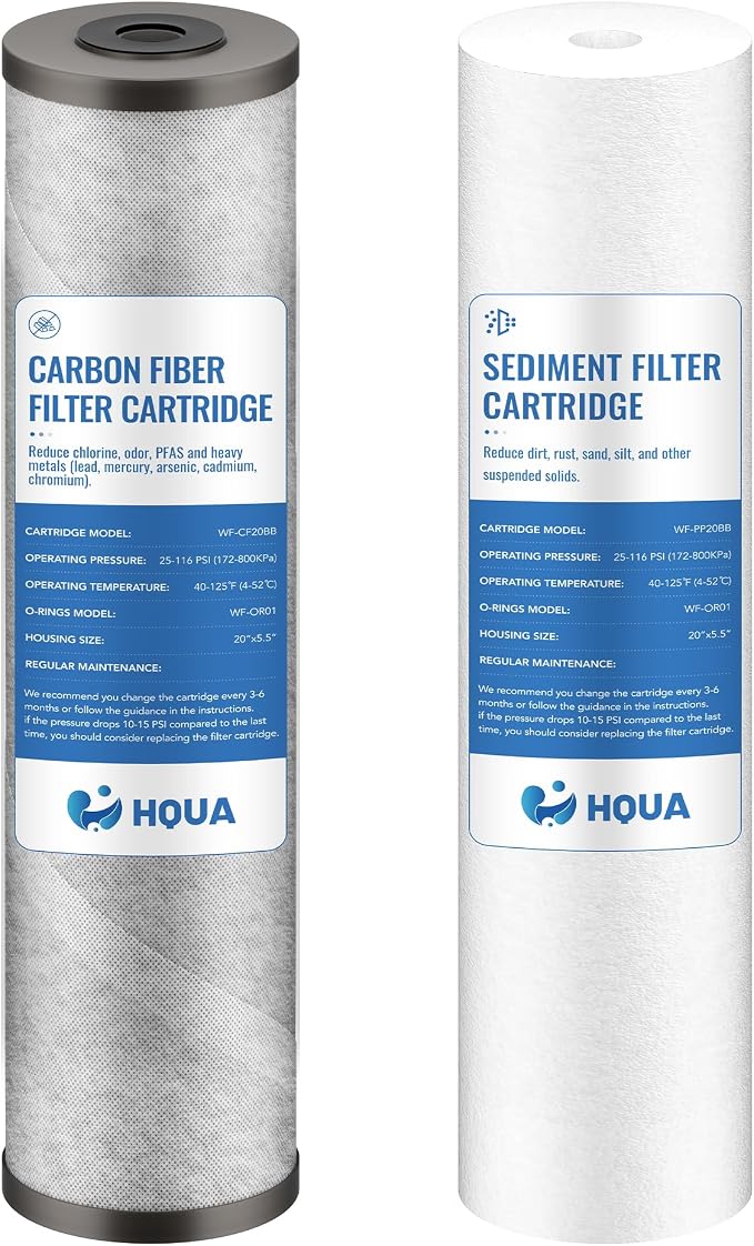 Replacement Filter Cartridges Set, ACF（Activated Carbon Fiber）, Fit by HQUA