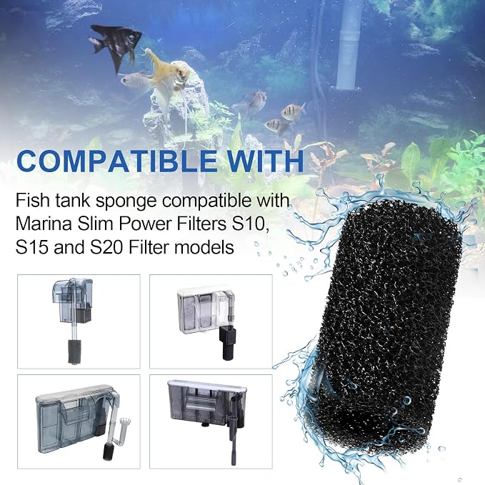 Pre Filter Sponge for Aquarium Shrimp Fry Fish Tank Filter Intake for Marina S10 - Image 2