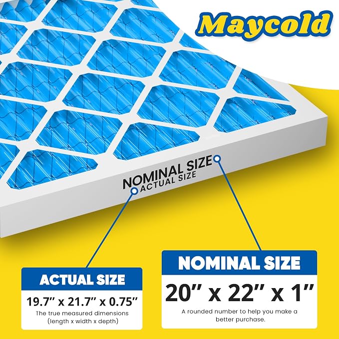 Maycold 20x22x1 MERV 11 Furnace Air Filter, High-Performance HVAC AC Filters - Image 3
