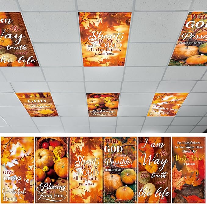 6 Pcs Fluorescent Light Covers by Wiooffen