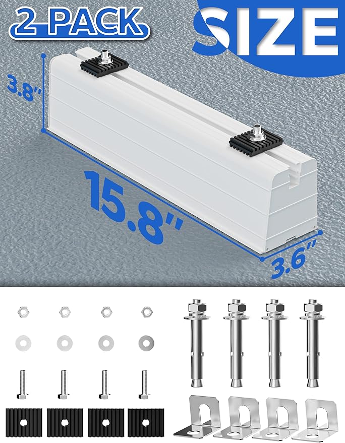 Mini Split Condenser Pad: Floor Mounting Base Pad 15.74''L, Mini Split Pad - Image 2