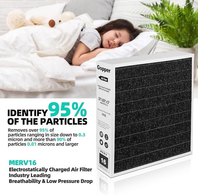 X7935 20x20x5 Air Filter MERV 16, Replacement Media - Image 2