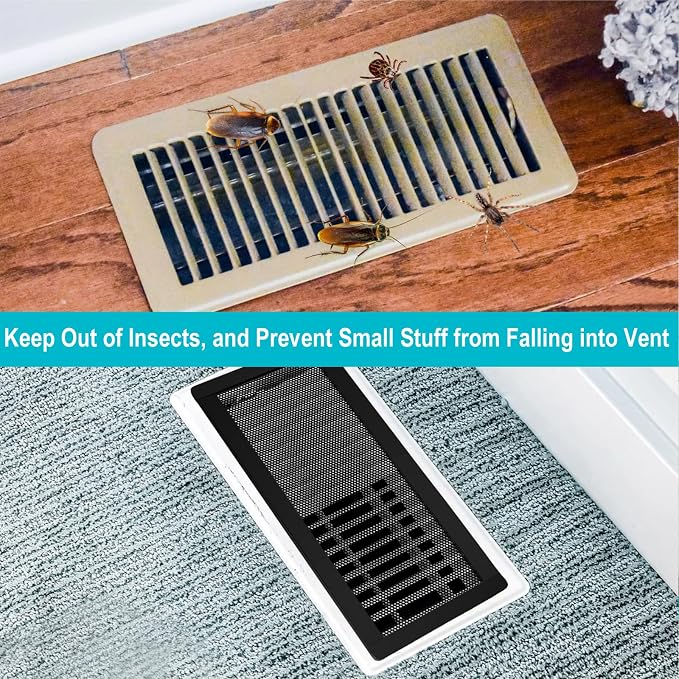 Magnetic Floor Register Vent Covers, 5.5 x 12 Inch Air Vent Filter Mesh - Image 6