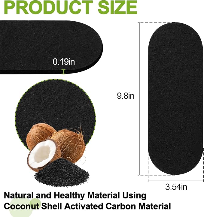 13 Pack Ceiling Fan Filters, Activated Coconut Charcoal Fan Blade Air Purifier - Image 2