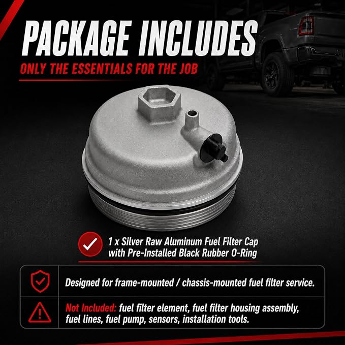 Aluminum Fuel Filter Cap with O-Ring Compatible with Ram 2500 3500 4500 5500 - Image 6