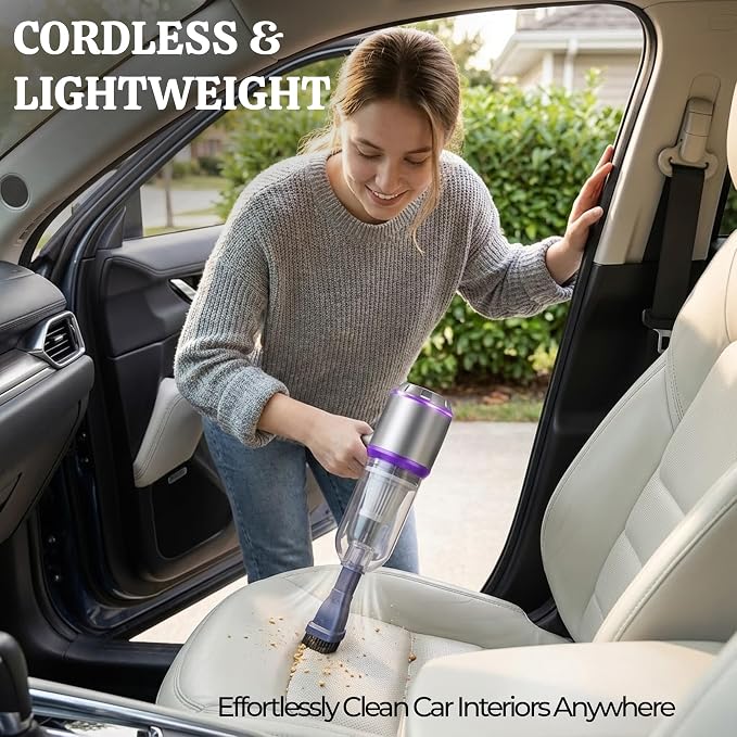 OMEO Vacuum & Air Duster 80, 000RPM Super Power Mini Car Vacuum Cleaner 4-in-1 - Image 7