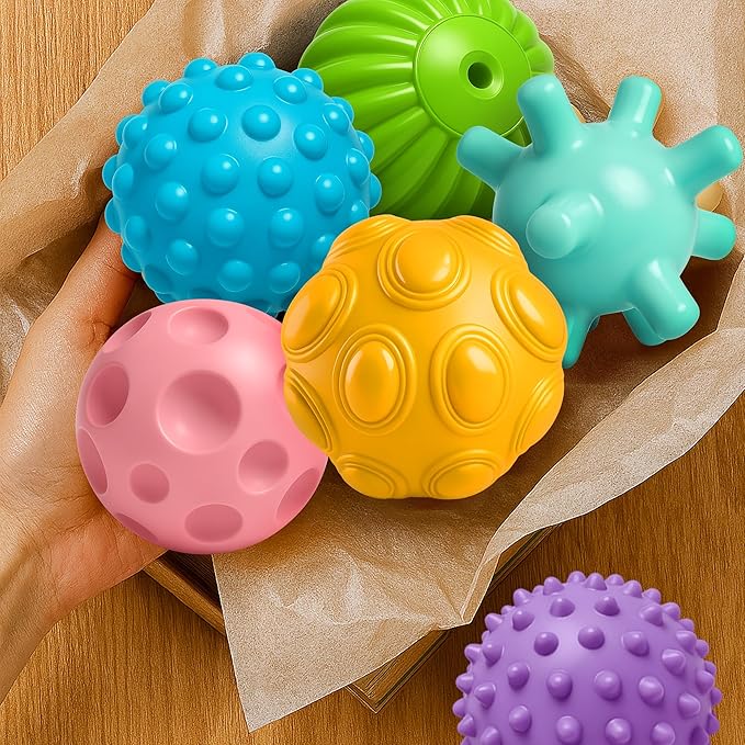 Multicolored Soft Balls for Babies – Textured Montessori Toys for Infant Development