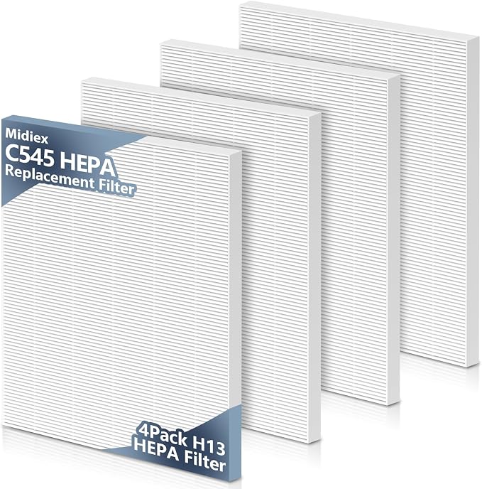 4 Pack C545 HEPA Replacement Filter S by MidiexHEPAFilters
