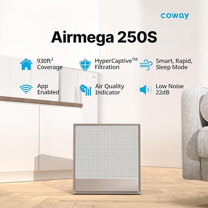 COWAY Air Purifiers for Home Large Room Up to 1, 860 ft², Washable Pre-Filter - Image 2