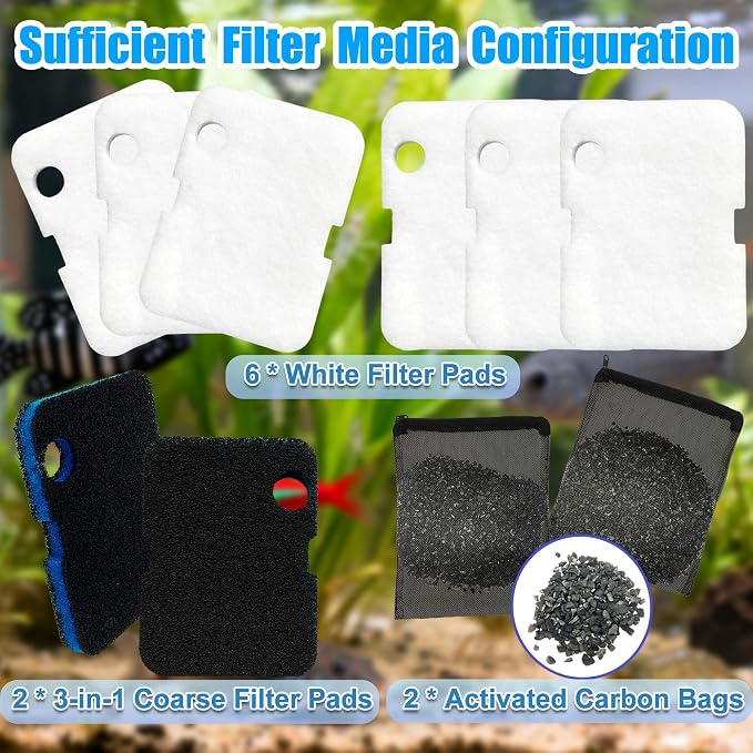 10PCS Replacement Filter Kit for Cascade 700/1000 CCF2UL/CCF3UL Aquarium Floss - Image 6